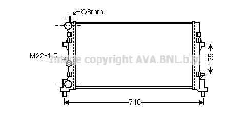 AVA QUALITY COOLING Радиатор, охлаждение двигателя ST2037